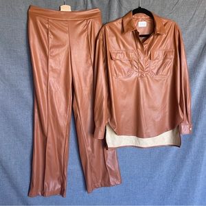 Faux leather set